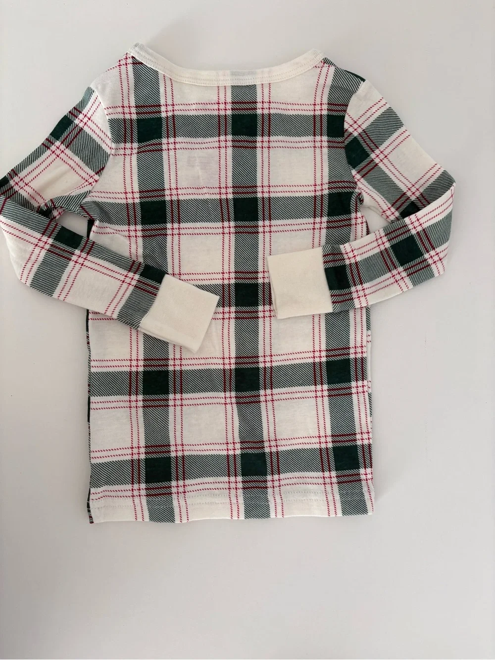 Wondershop White, Green & Red Plaid Kids Pajama Set 2T
